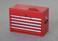 26&quot; caixa de ferramenta vermelha profissional da parte superior do metal com 7 gavetas + 2 punhos para armazenar ferramentas