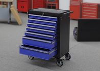 7 armários de ferramenta resistentes azuis do armazenamento da garagem das gavetas nas rodas Lockable