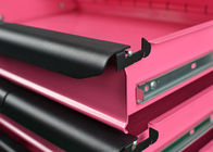 Caixa de ferramenta superior resistente da garagem cor-de-rosa, armário de ferramentas profissional
