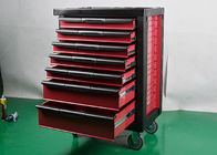 Caixa de ferramentas resistente vermelha do armário de ferramenta do metal do armazenamento nas rodas Lockable