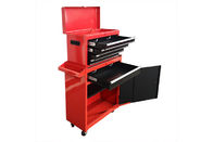 Grande rolo inferior combinado de rolamento largo do armário da caixa de ferramenta de 26 polegadas com a porta preta vermelha